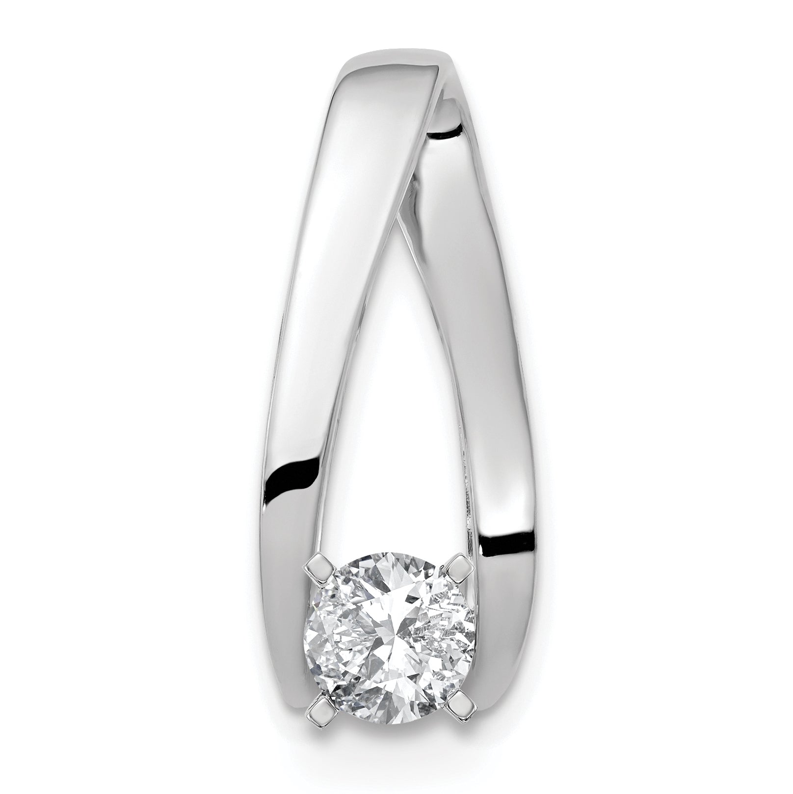14k White Gold Peg Set Slide Mounting (No Stone Included)
