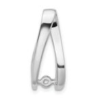 14k White Gold Peg Set Slide Mounting