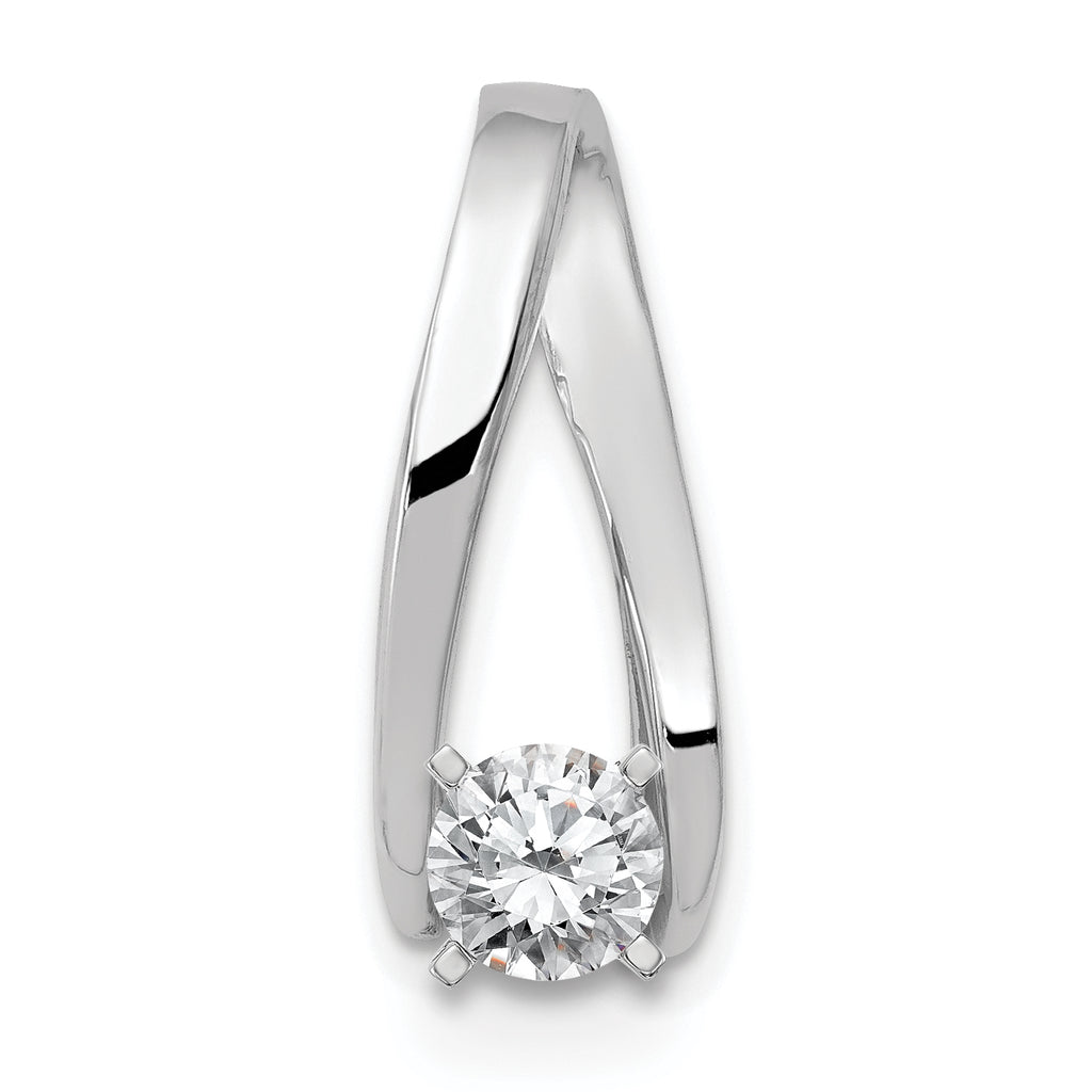 14k White Gold Peg Set Slide Mounting (No Stone Included)
