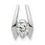 14k White Gold 5.25mm VS Diamond Slide