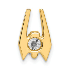 14K 5.25mm AA Diamond Slide