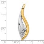 14k Two-Tone Holds 5-2mm Stone, Twisted Ribbon Slide Mounting (No Stone Included)