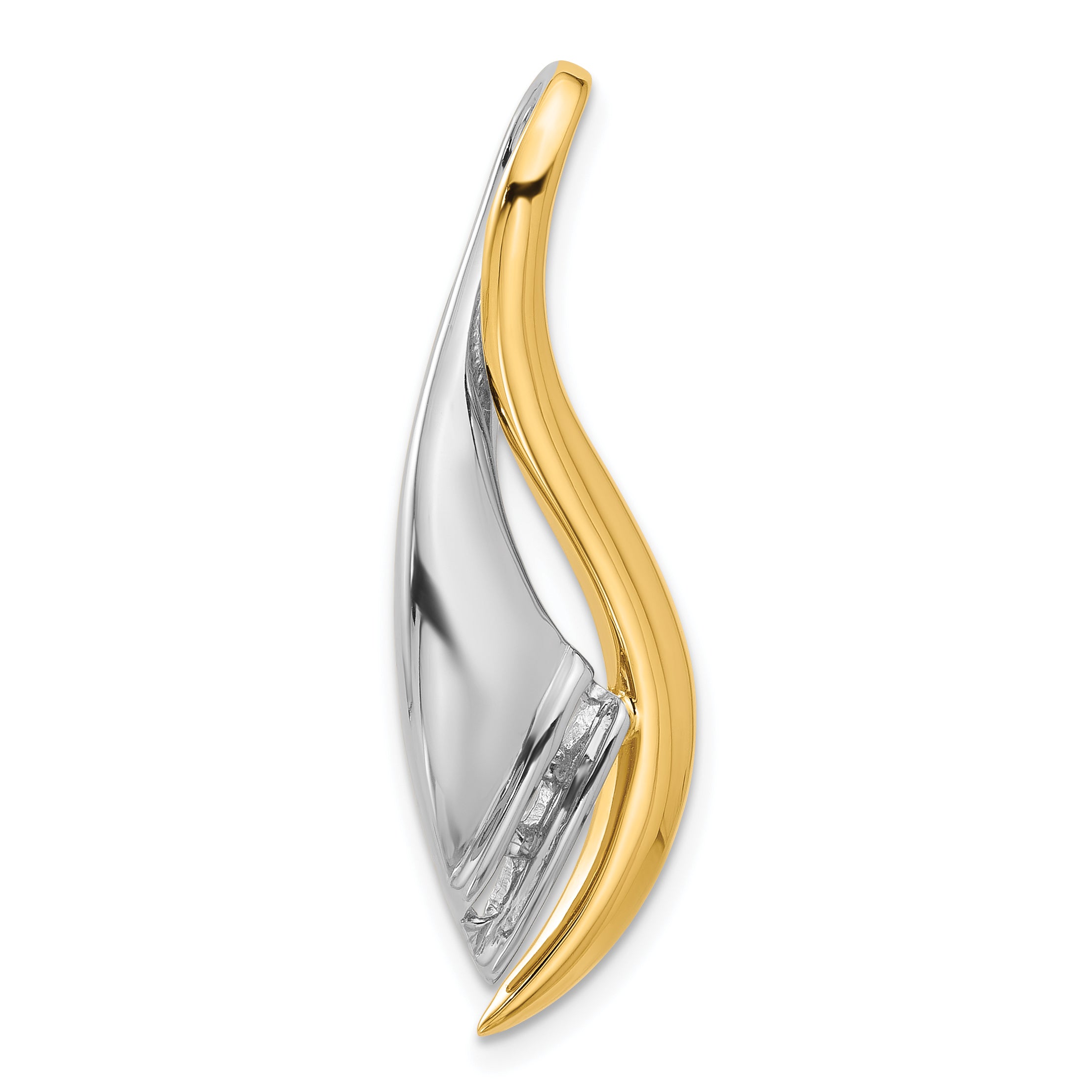 14k Two-Tone Holds 5-2mm Stone, Twisted Ribbon Slide Mounting Main image