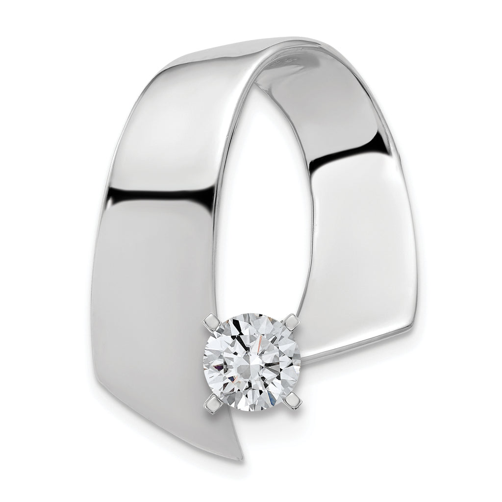 14k White Gold Peg Set Slide Mounting (No Stone Included)