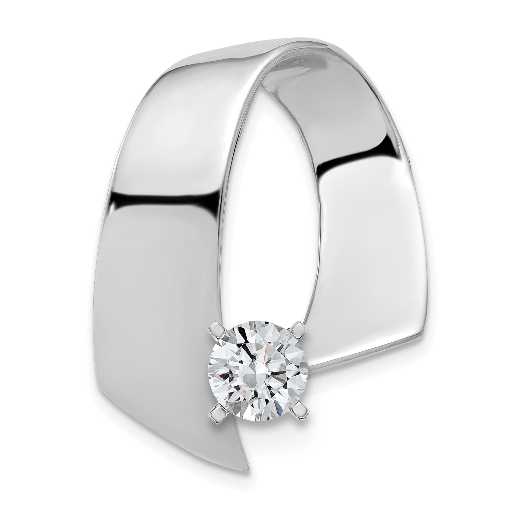14k White Gold Peg Set Slide Mounting (No Stone Included)