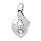 14k White Gold Peg Set Slide Mounting (No Stone Included)