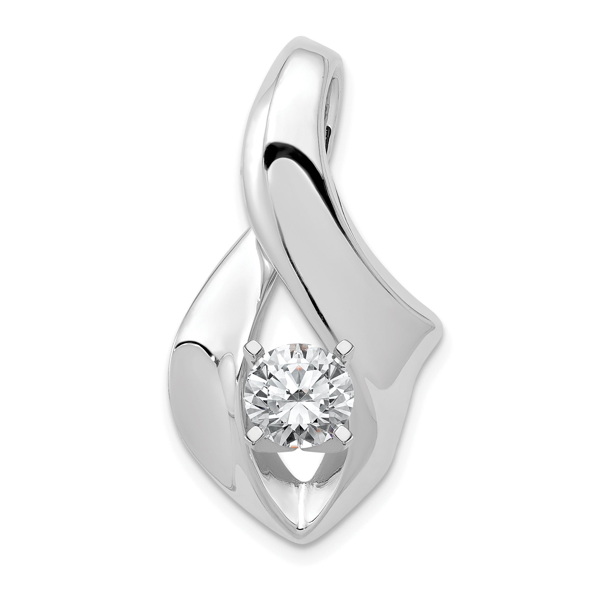 14k White Gold Peg Set Slide Mounting (No Stone Included)
