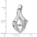 14k White Gold Peg Set Slide Mounting (No Stone Included)
