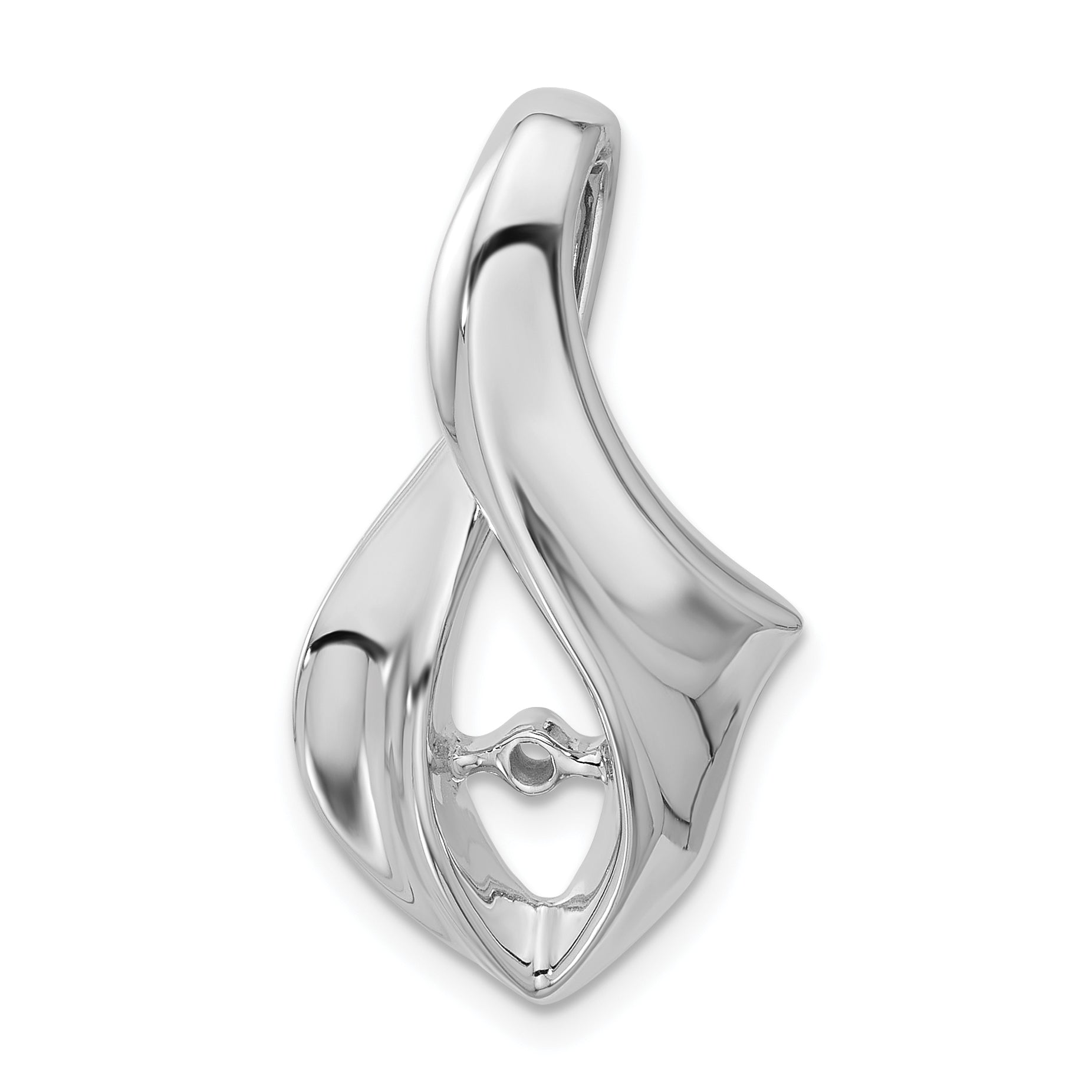 14k White Gold Peg Set Slide Mounting Main image
