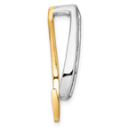 14K Two tone Teardrop Slide Mounting (No Stone Included)