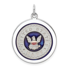 Sterling Silver Rhod-plated US Navy Disc