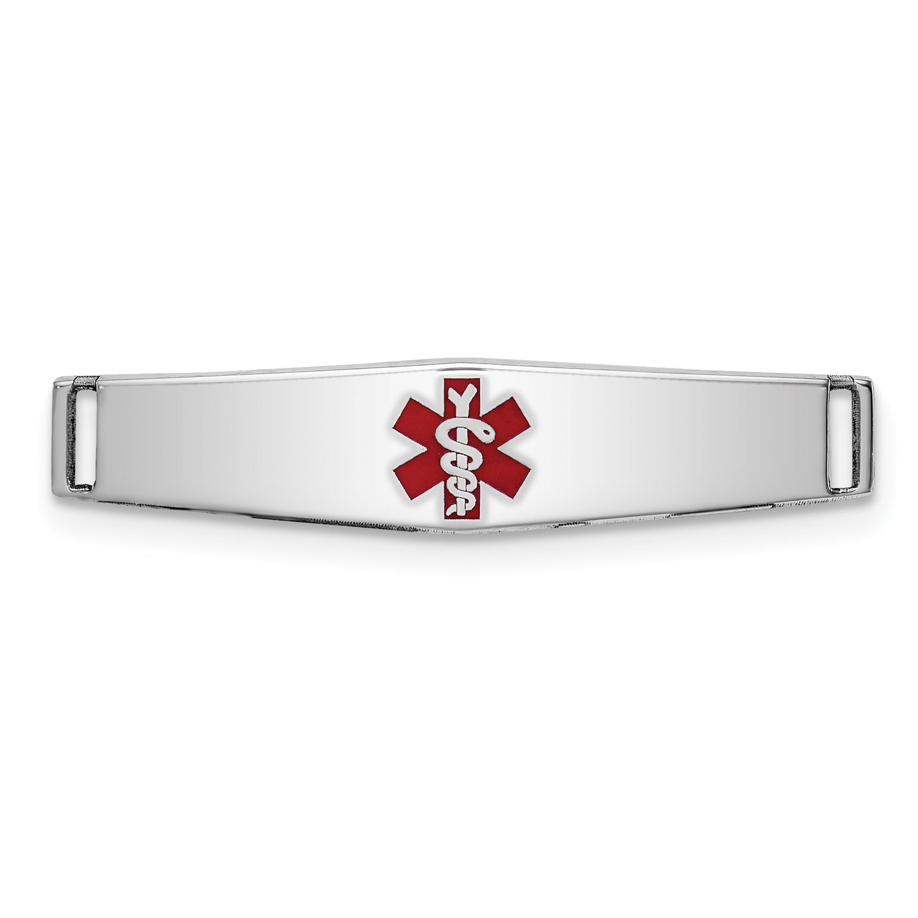 Sterling Silver Rhodium-plated Medical ID Plate Main image