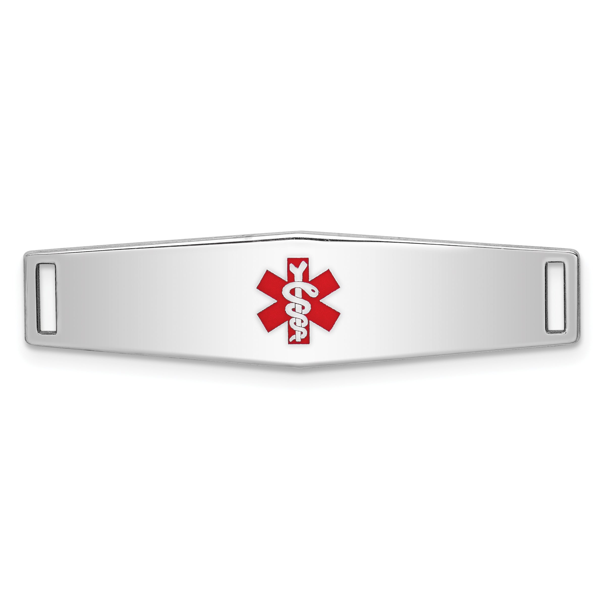Sterling Silver Rhodium-plated Medical ID Plate Main image