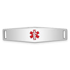 Sterling Silver Rhodium-plated Medical ID Plate