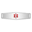 Sterling Silver Rhodium-plated Medical ID Plate