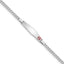 Sterling Silver Rhod-plated Children's Medical ID Bracelet w/Curb Link