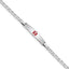 Sterling Silver Rhod-plated Children's Medical ID Anchor Link Bracelet