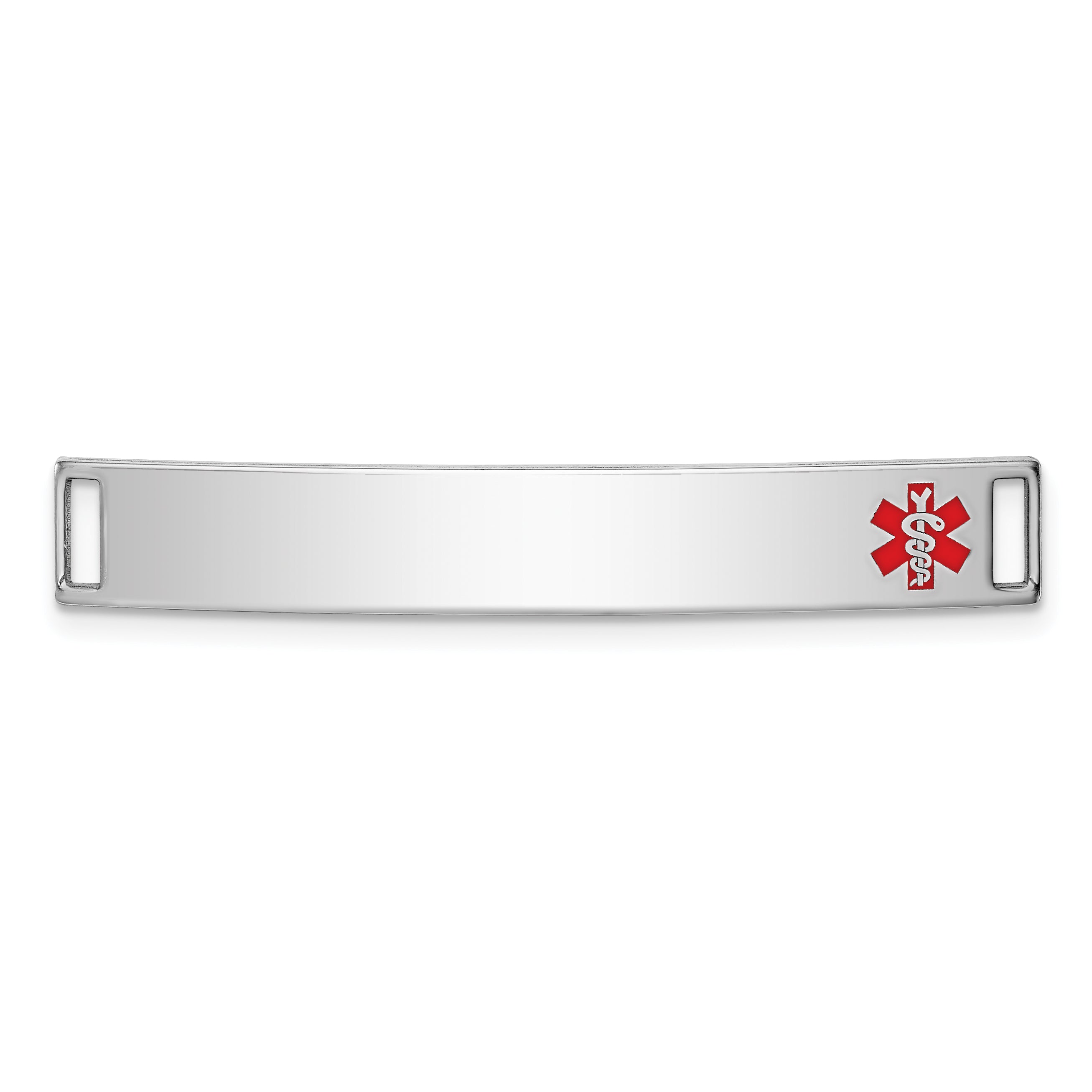 Sterling Silver Rhodium-plated Medical ID Plate Main image