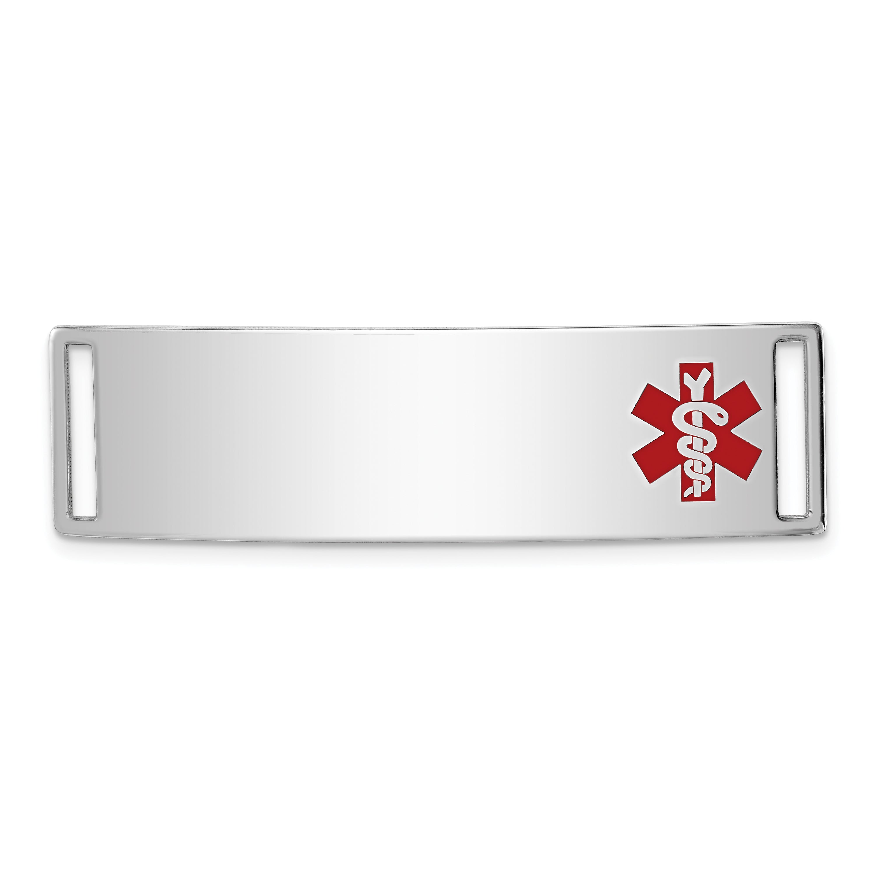 Sterling Silver Rhodium-plated Medical ID Plate Main image