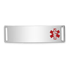 Sterling Silver Rhodium-plated Medical ID Plate