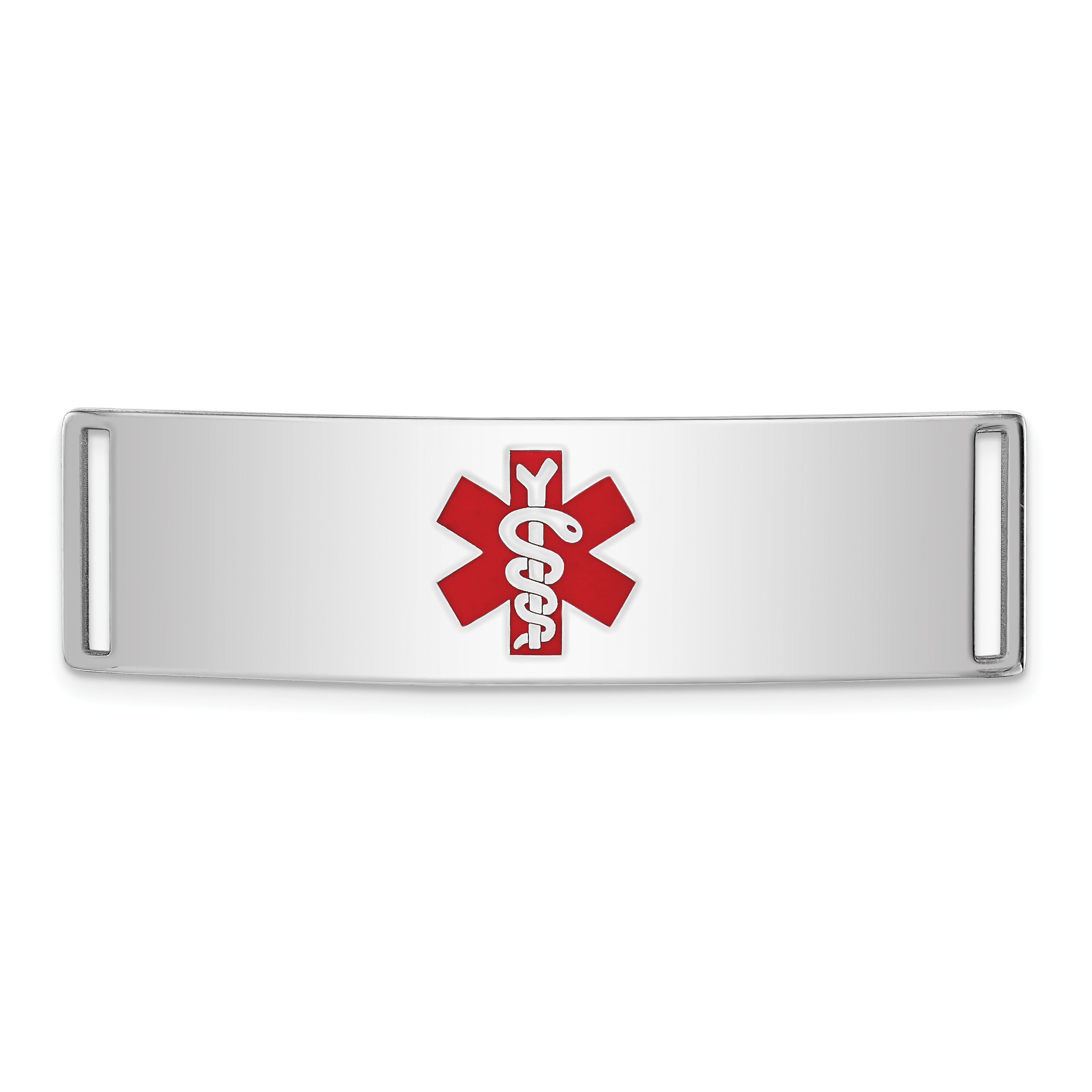 Sterling Silver Rhodium-plated Medical ID Plate Main image