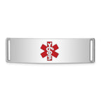 Sterling Silver Rhodium-plated Medical ID Plate