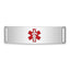 Sterling Silver Rhodium-plated Medical ID Plate