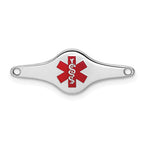 Sterling Silver Rhodium-plated Medical ID Plate