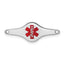 Sterling Silver Rhodium-plated Medical ID Plate