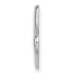 Sterling Silver Rhodium-plated Medical ID Plate