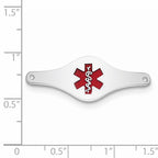 Sterling Silver Rhodium-plated Medical ID Plate