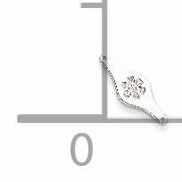 Sterling Silver Rhodium-plated Non-enameled Medical ID Plate Secondary image