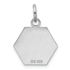 Sterling Silver Rhodium-plated Medical Jewelry Pendant