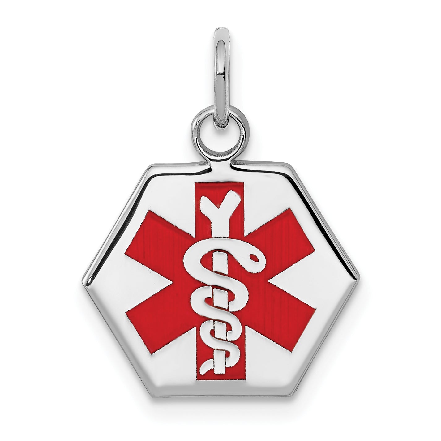 Sterling Silver Rhodium-plated Medical Jewelry Pendant Main image