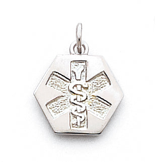 Sterling Silver Rhodium-plated Non-enameled Medical Jewelry Pendant Main image