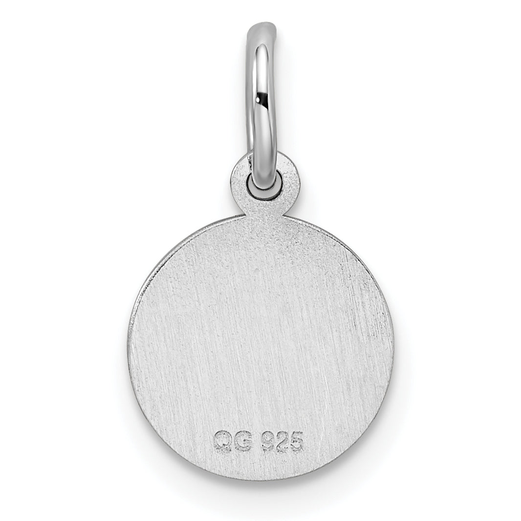 Sterling Silver Rhodium-plated Medical Charm