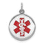 Sterling Silver Rhodium-plated Medical Jewelry Pendant