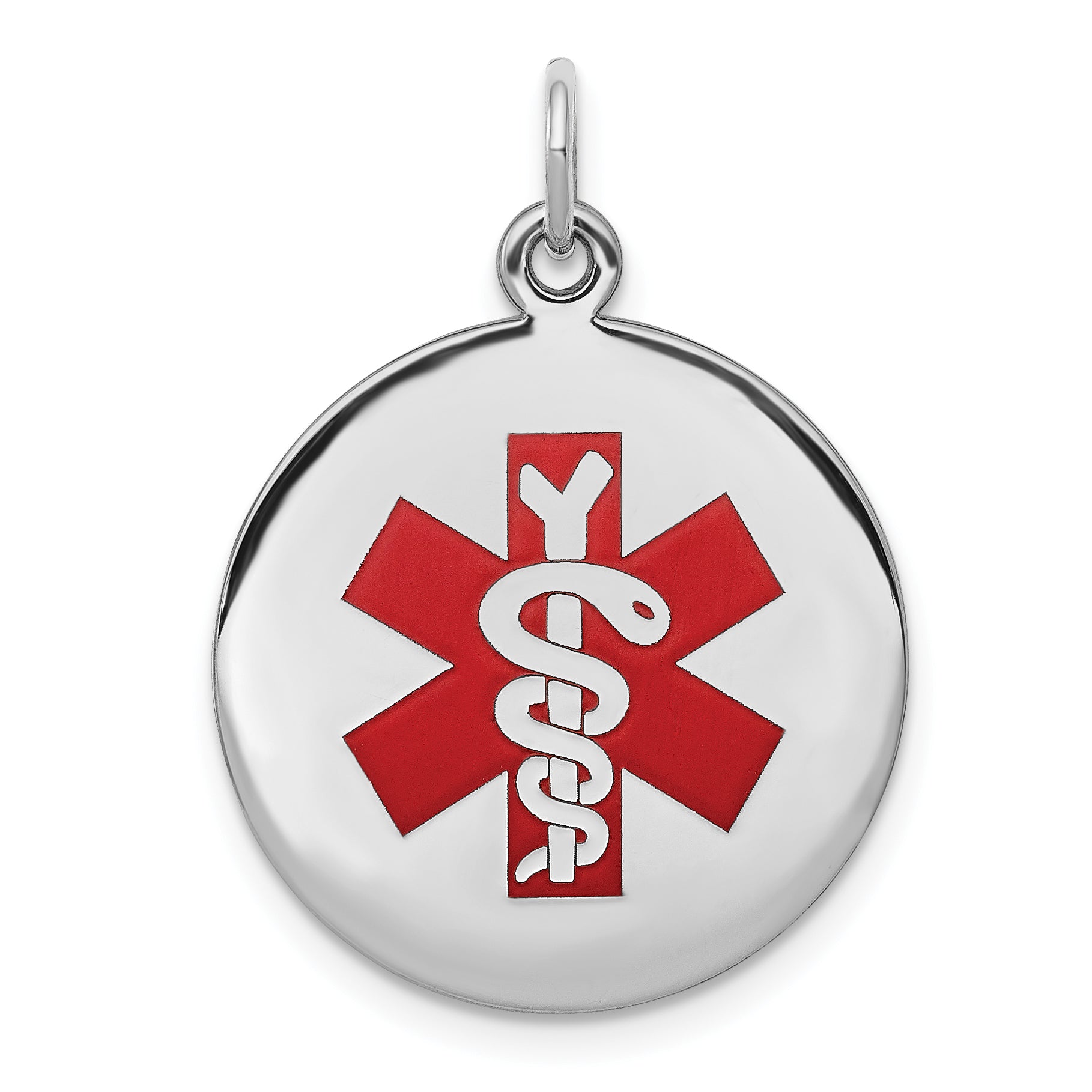 Sterling Silver Rhodium-plated Medical Jewelry Pendant Main image