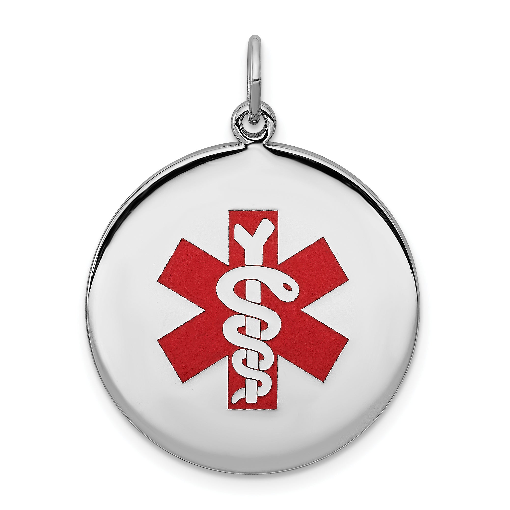 Sterling Silver Rhodium-plated Medical Jewelry Pendant Main image