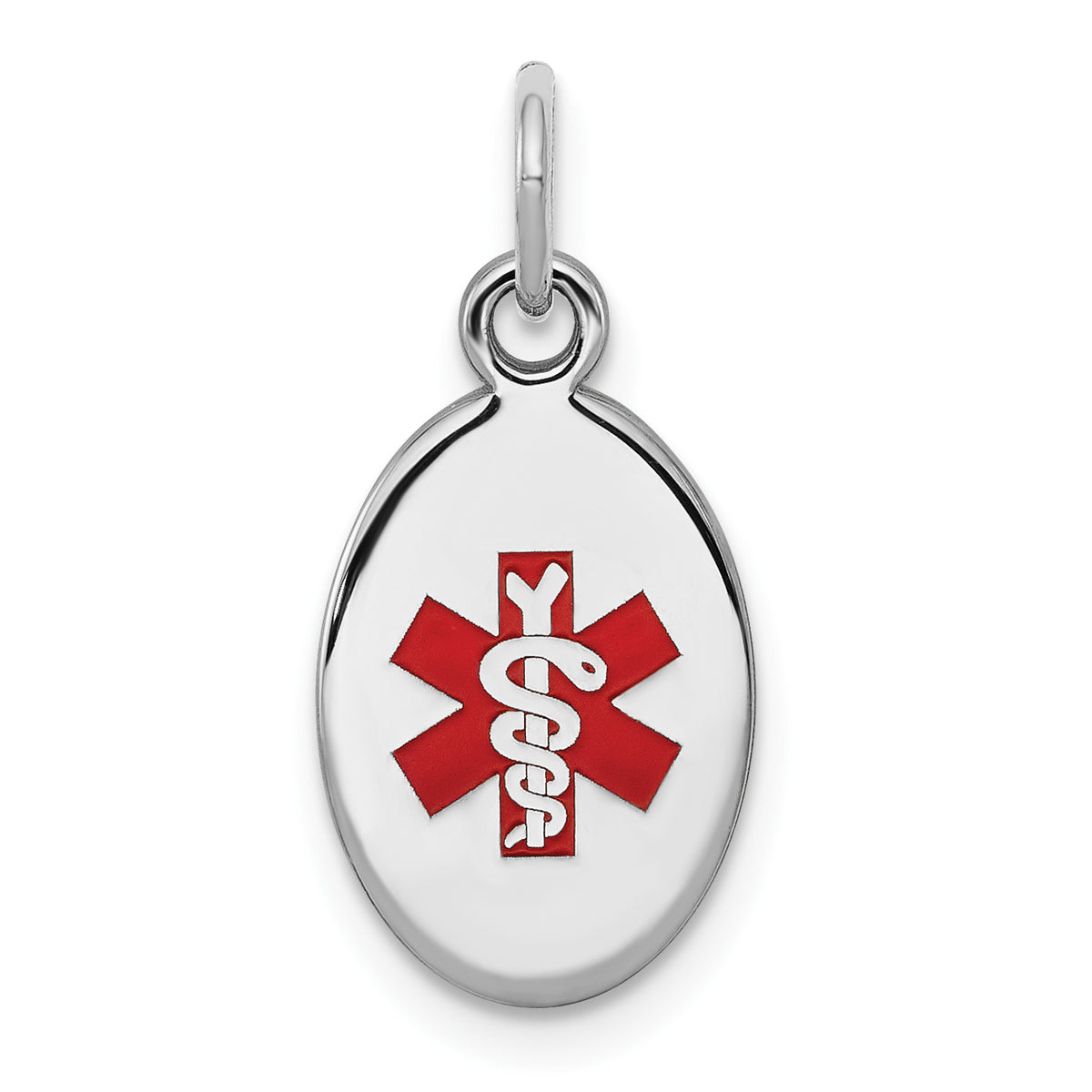 Sterling Silver Rhodium-plated Medical Jewelry Charm