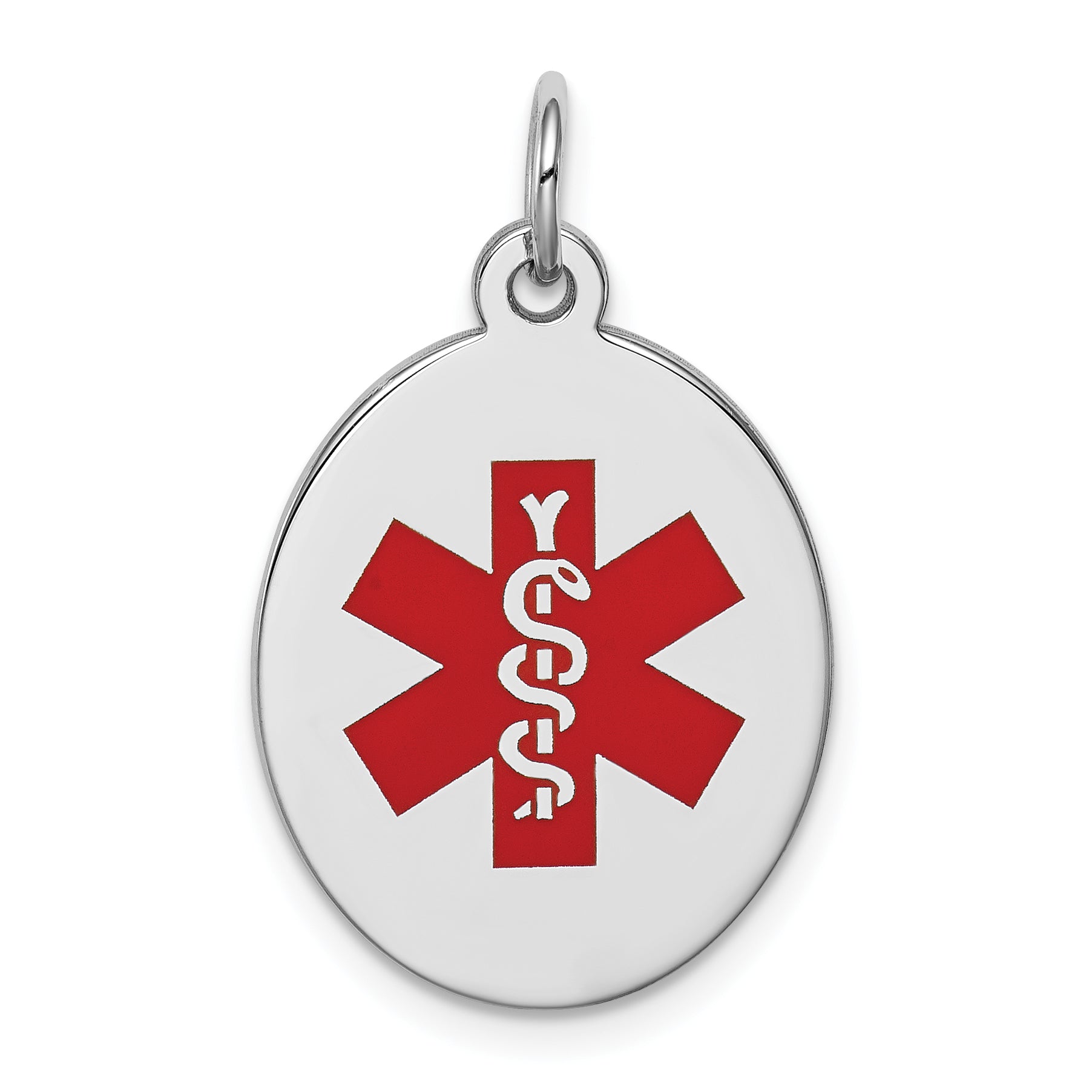 Sterling Silver Rhodium-plated Medical Jewelry Pendant Main image