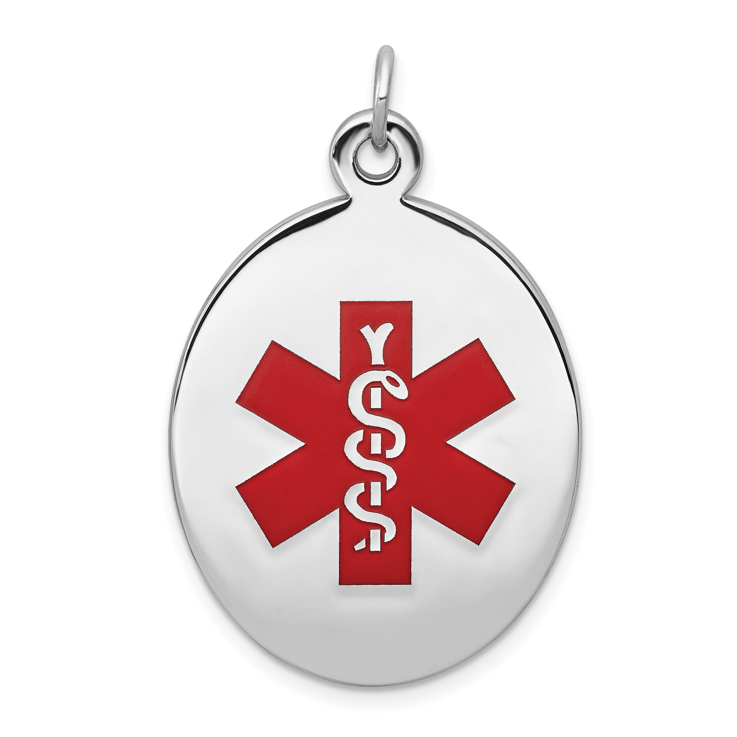 Sterling Silver Rhodium-plated Medical Jewelry Pendant Main image
