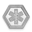 Sterling Silver Rhodium Non-enameled Attachable Emblem Medical Charm