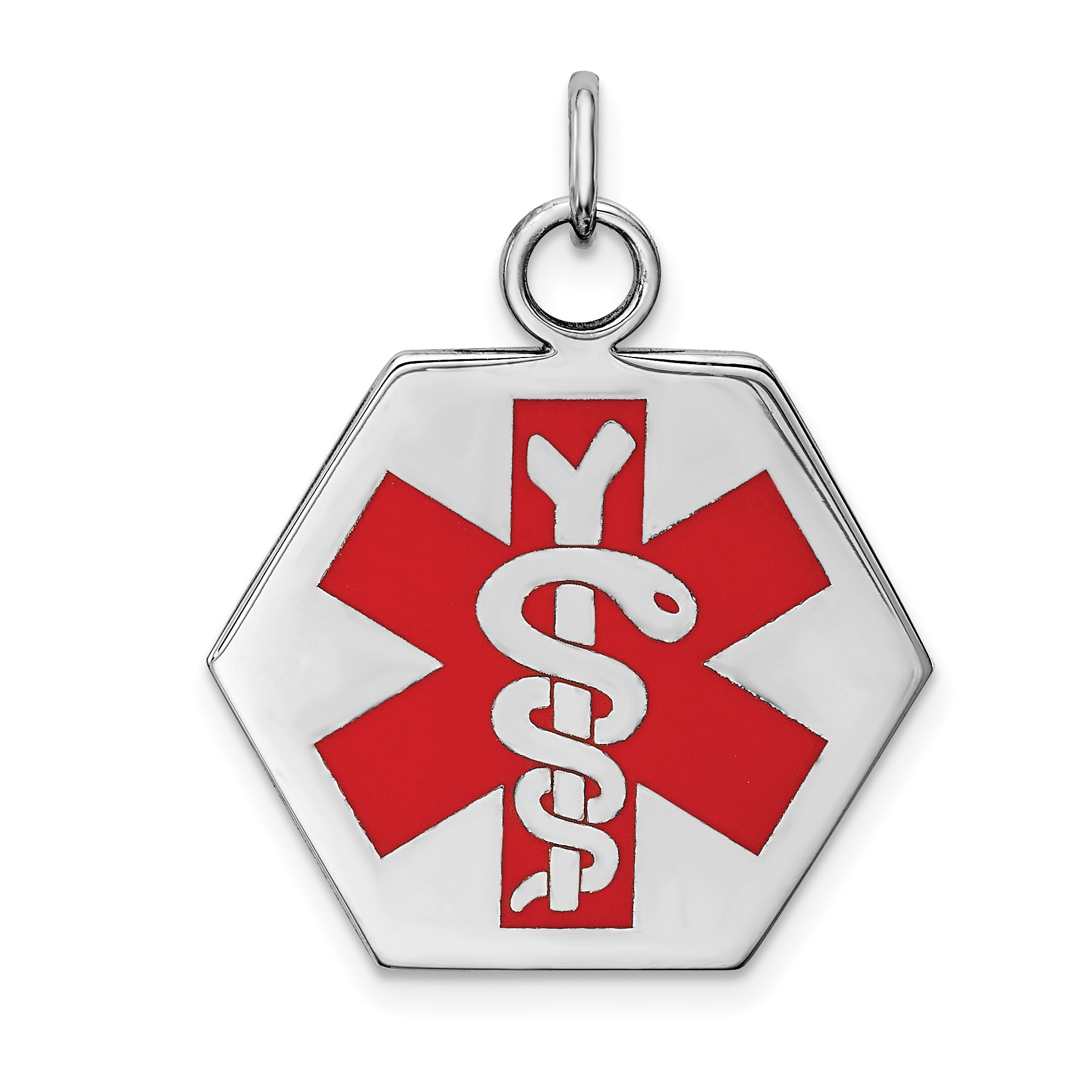 Sterling Silver Rhodium-plated Medical Jewelry Pendant Main image