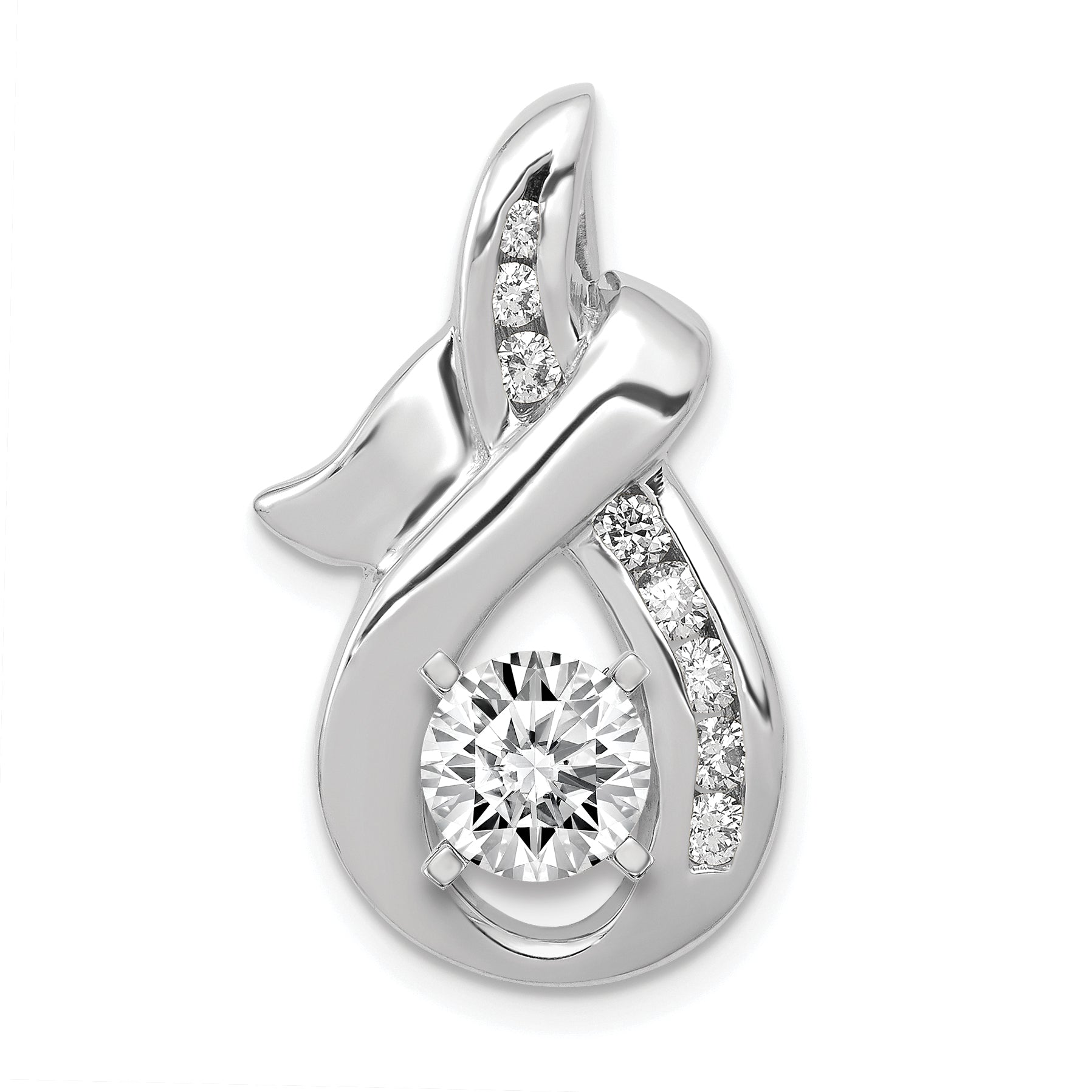 14K White Gold VS Diamond slide