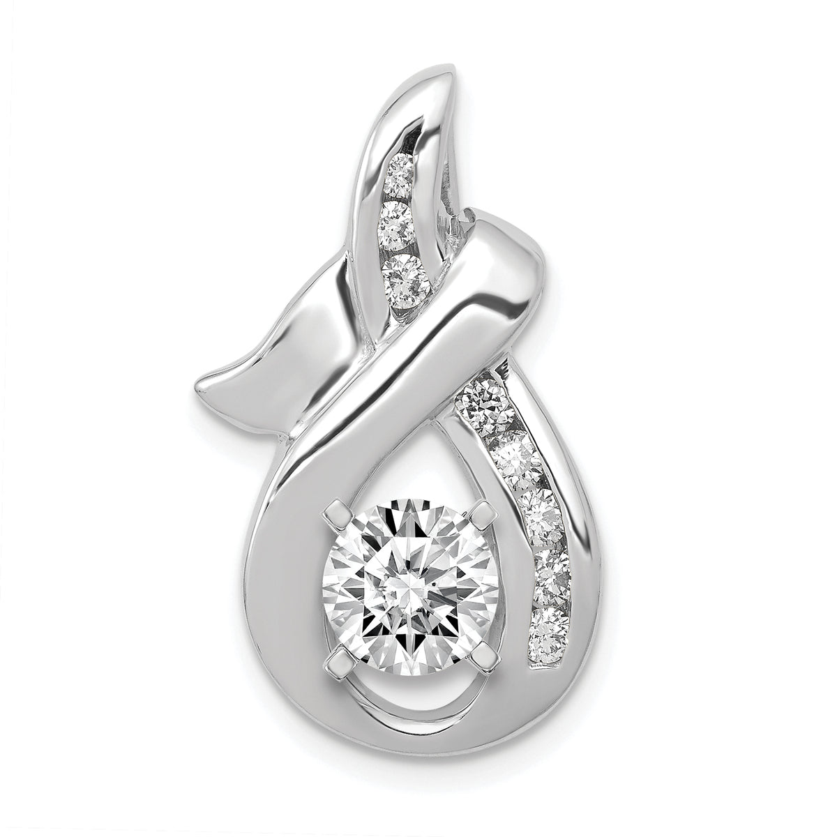 14K White Gold VS Diamond slide