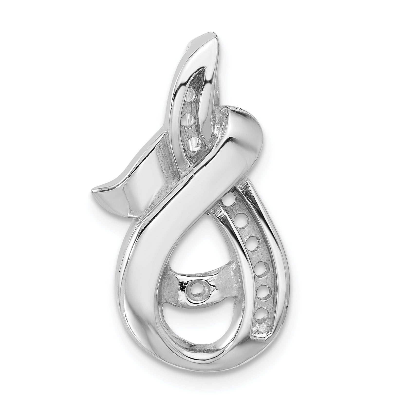 14k White Gold Peg Set Slide Mounting Main image