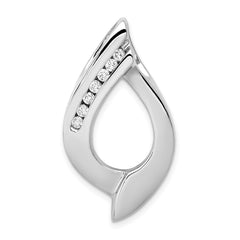 14k White Gold Holds 7-1.9mm stones, VS Diamond Slide
