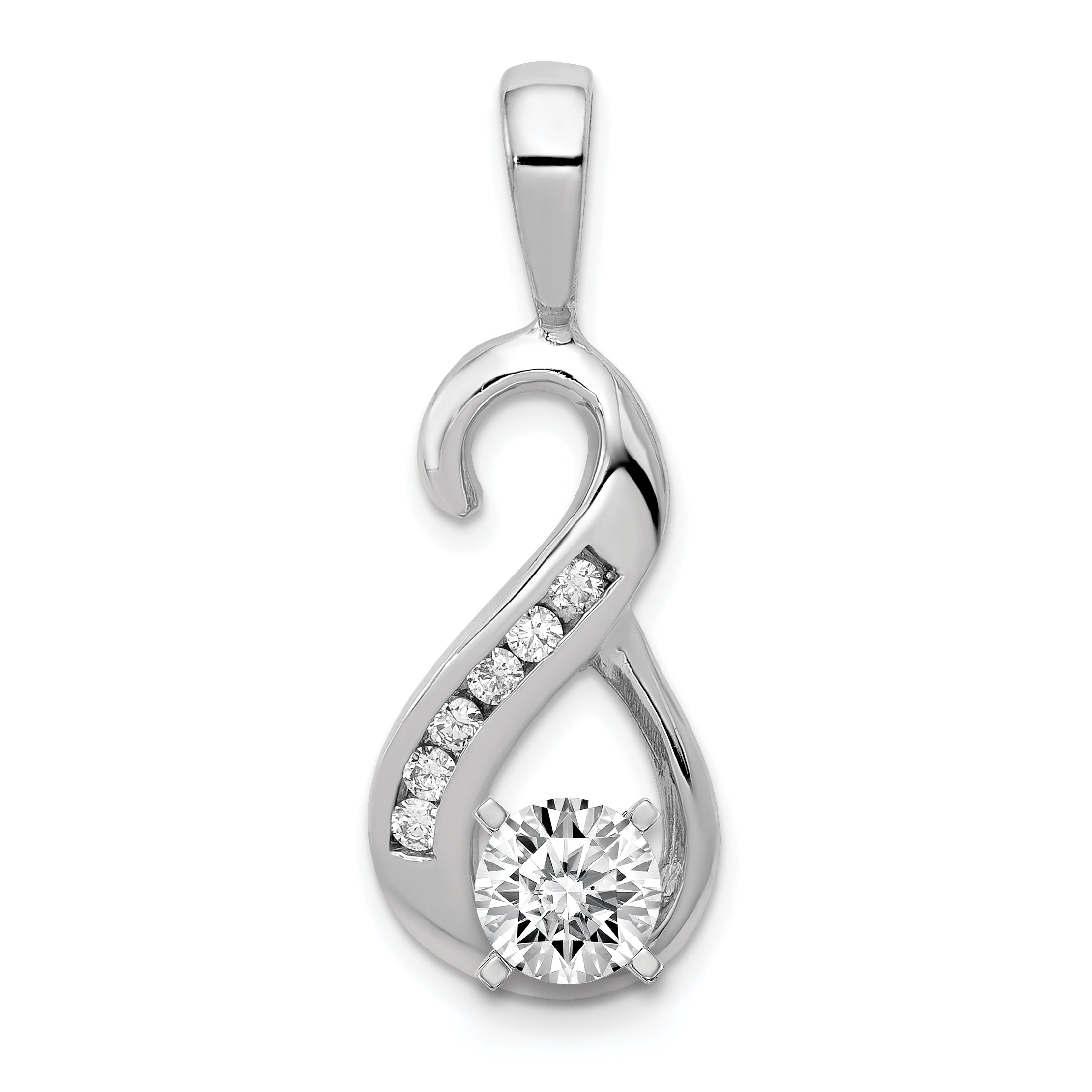14K White Gold VS Diamond slide