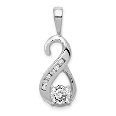 14K White Gold VS Diamond slide